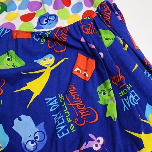 Disney Pixar Inside Out 2 Girls Handmade Boutique Colorful Ruffle Dress Size 7-8 - Picture 9 of 9